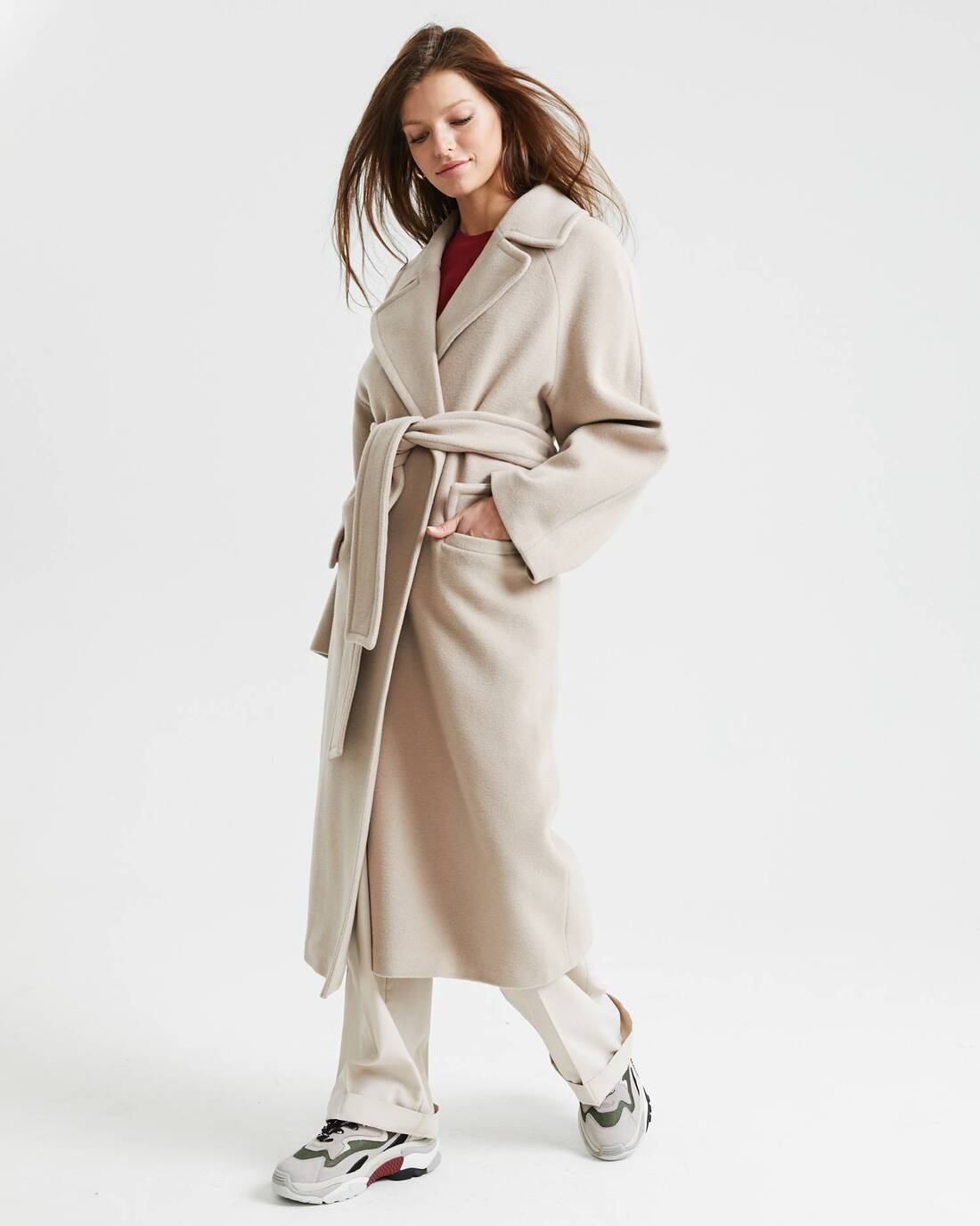 Wool robe coat
