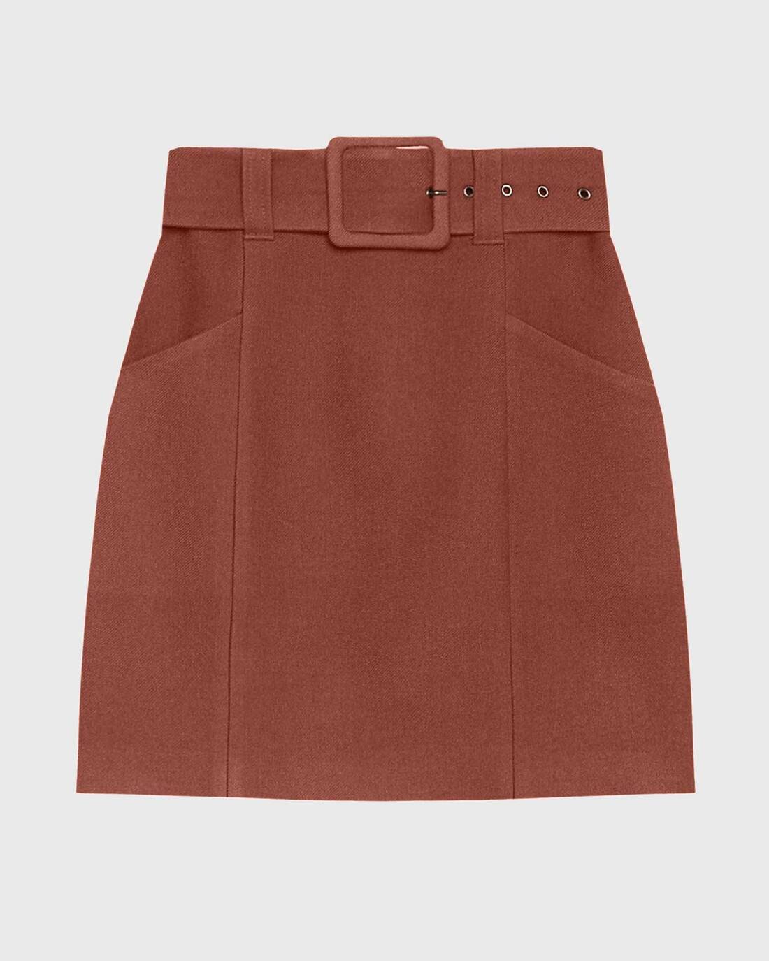 Relief detailed mini skirt