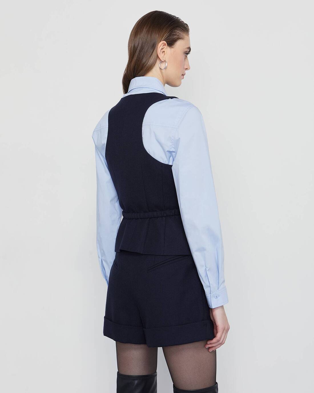 Wool fabric vest