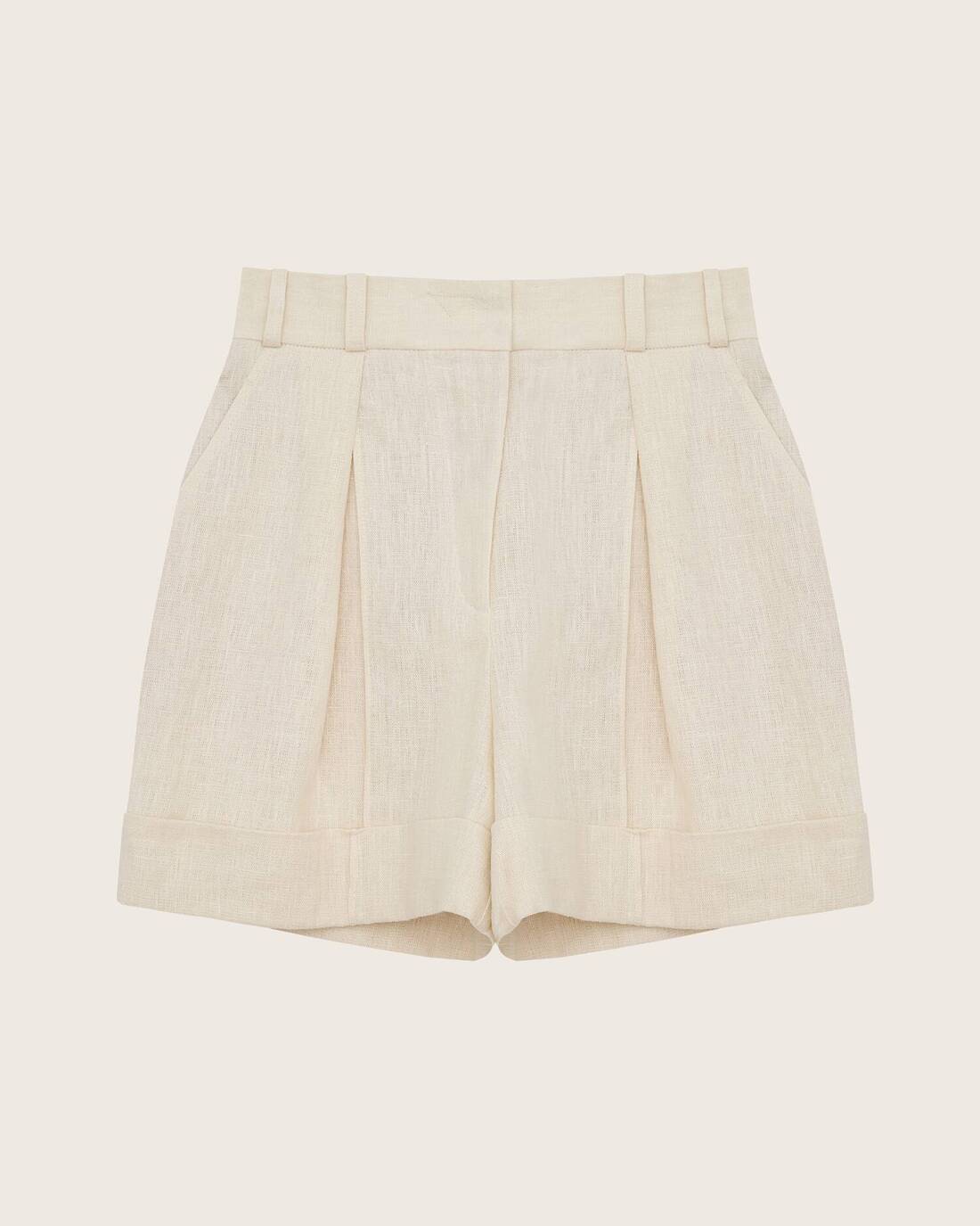 Linen shorts with darts 
