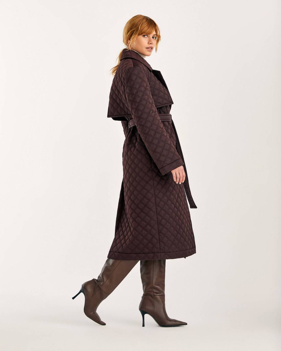 Padded trench coat 