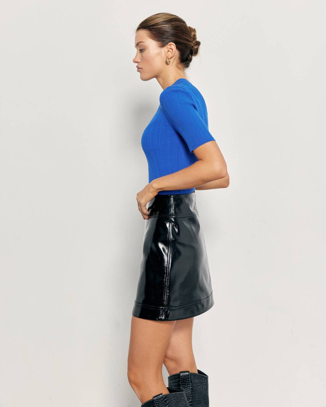 Eco leather mini skirt 