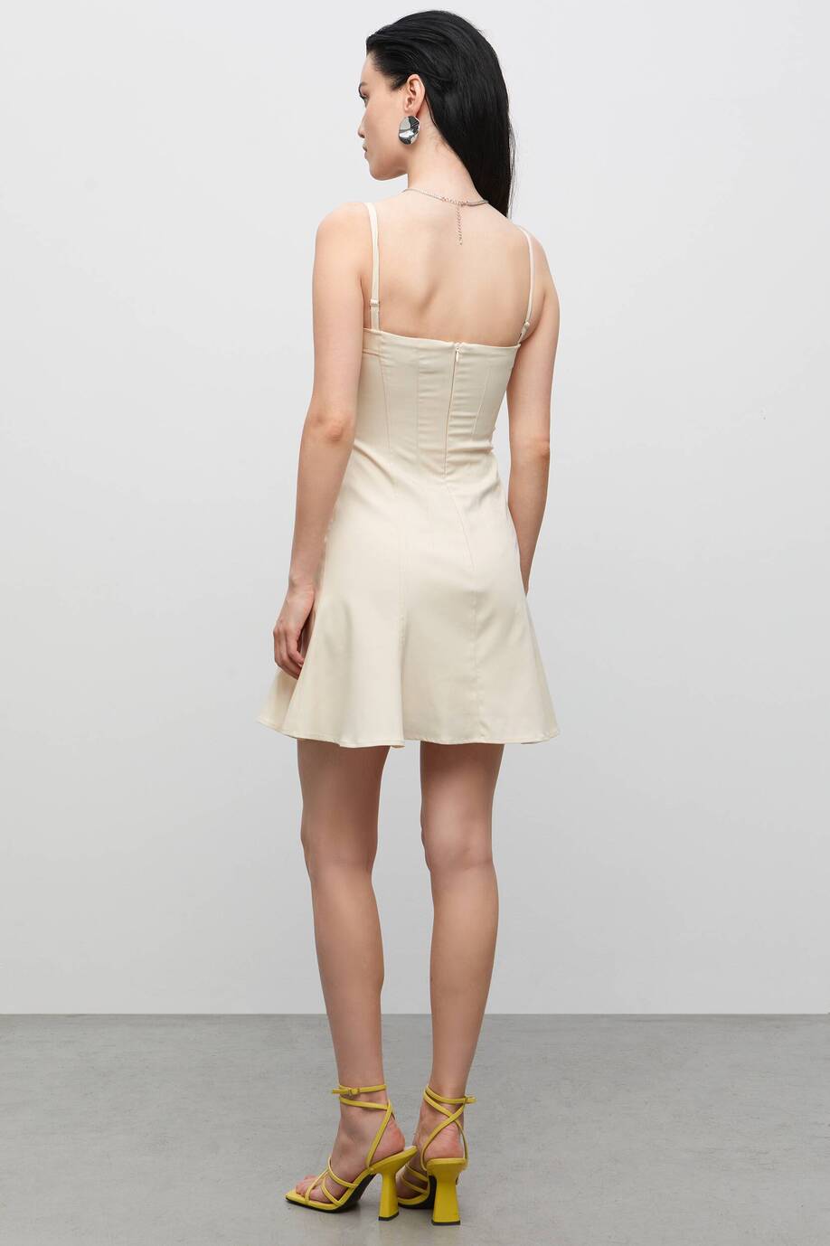 Mini dress with removable straps