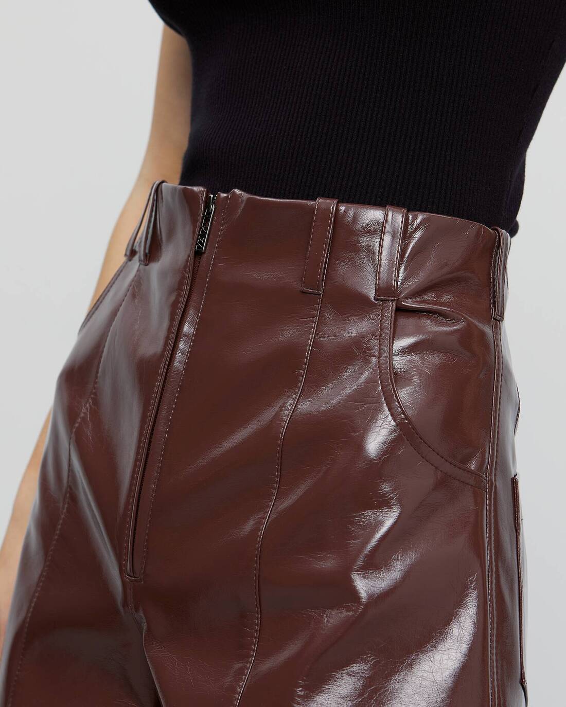 Eco-leather shorts 