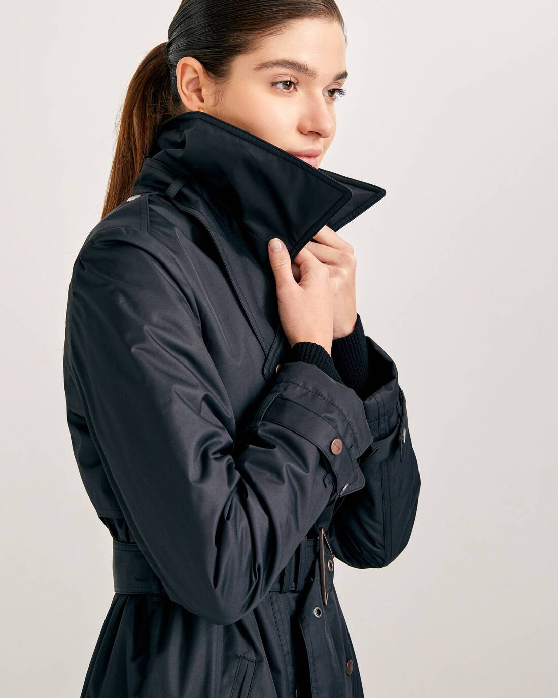 Double-breasted insulated raincoat
