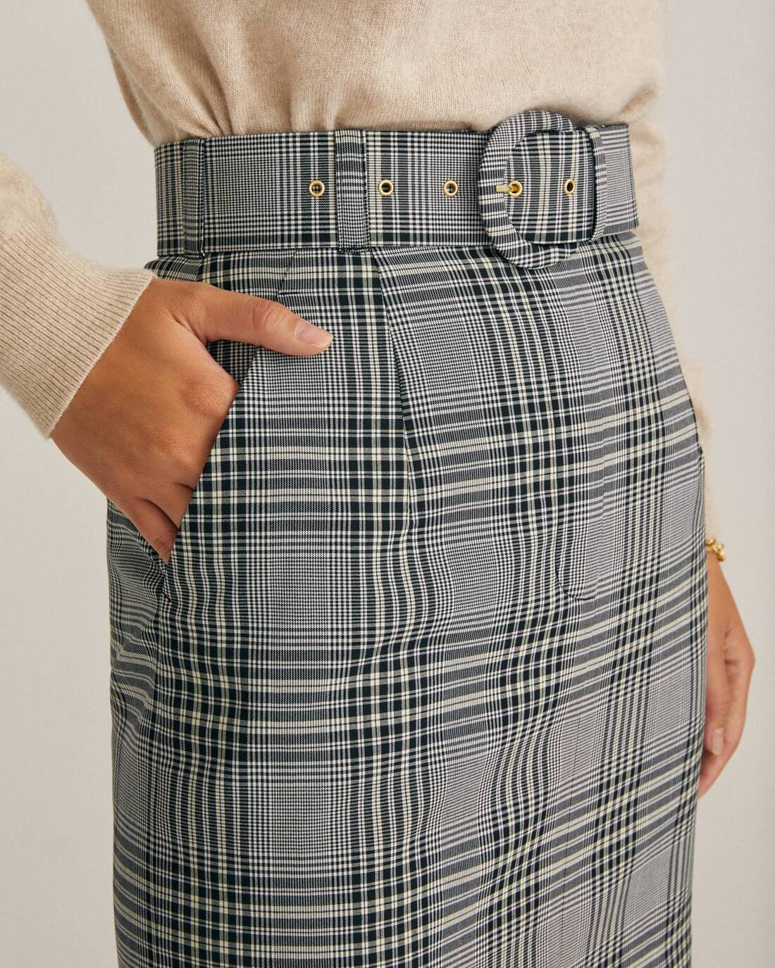 Costume mini skirt with a belt
