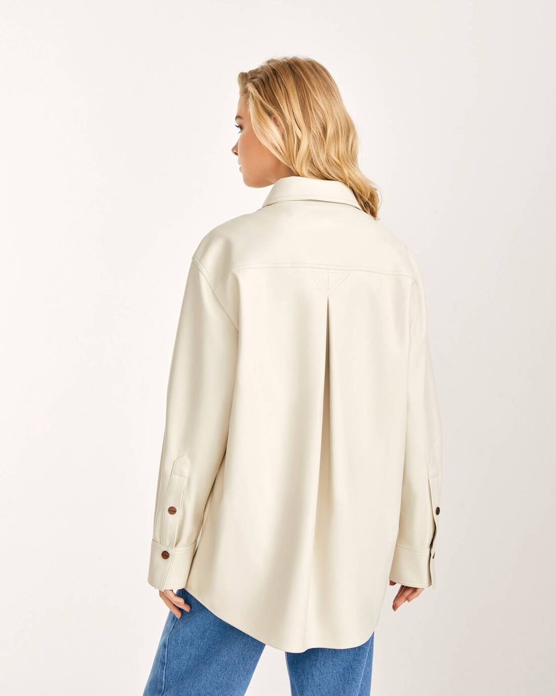 Ecoleather oversize shirt 