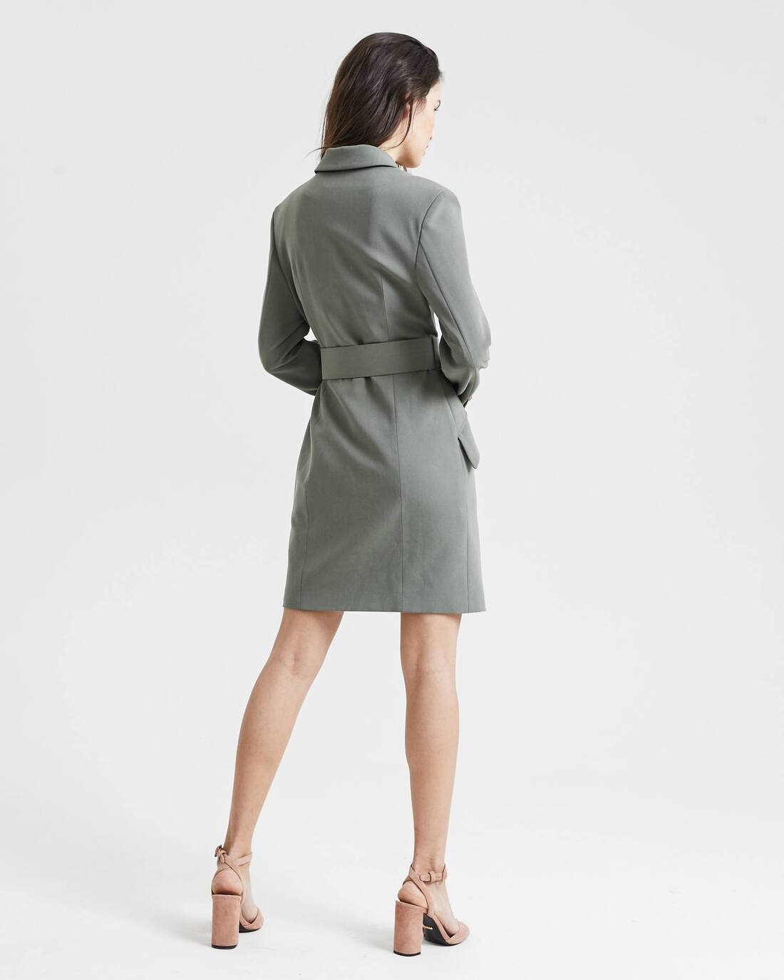 Belted suit dress