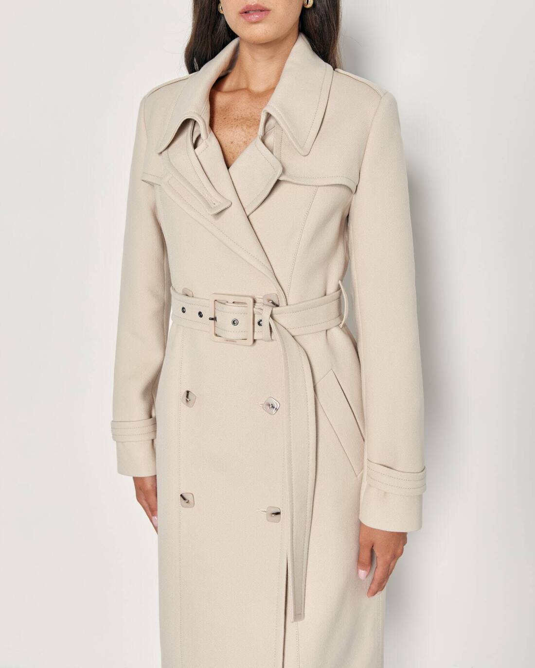 Double-breasted trench coat
