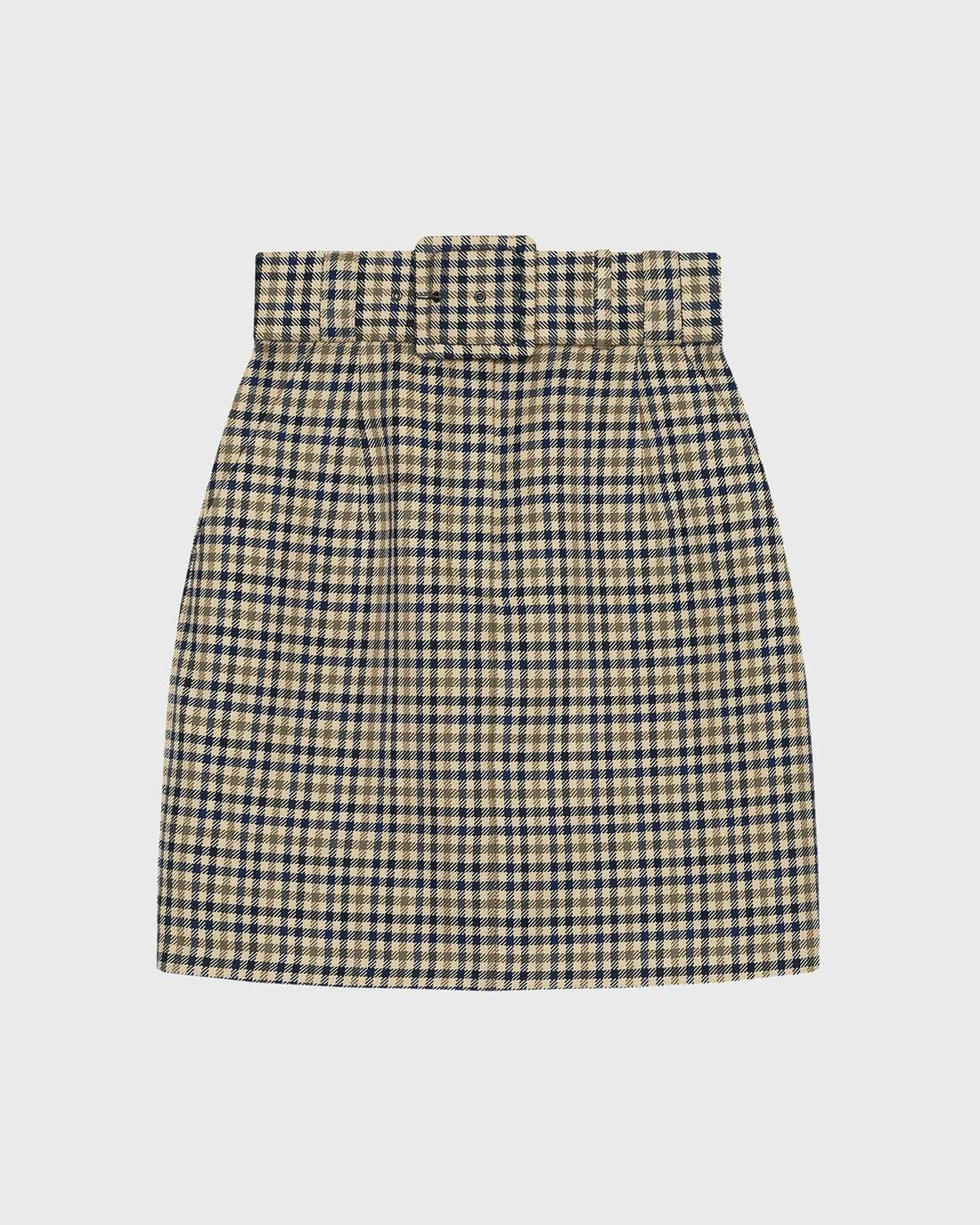 Checked mini skirt
