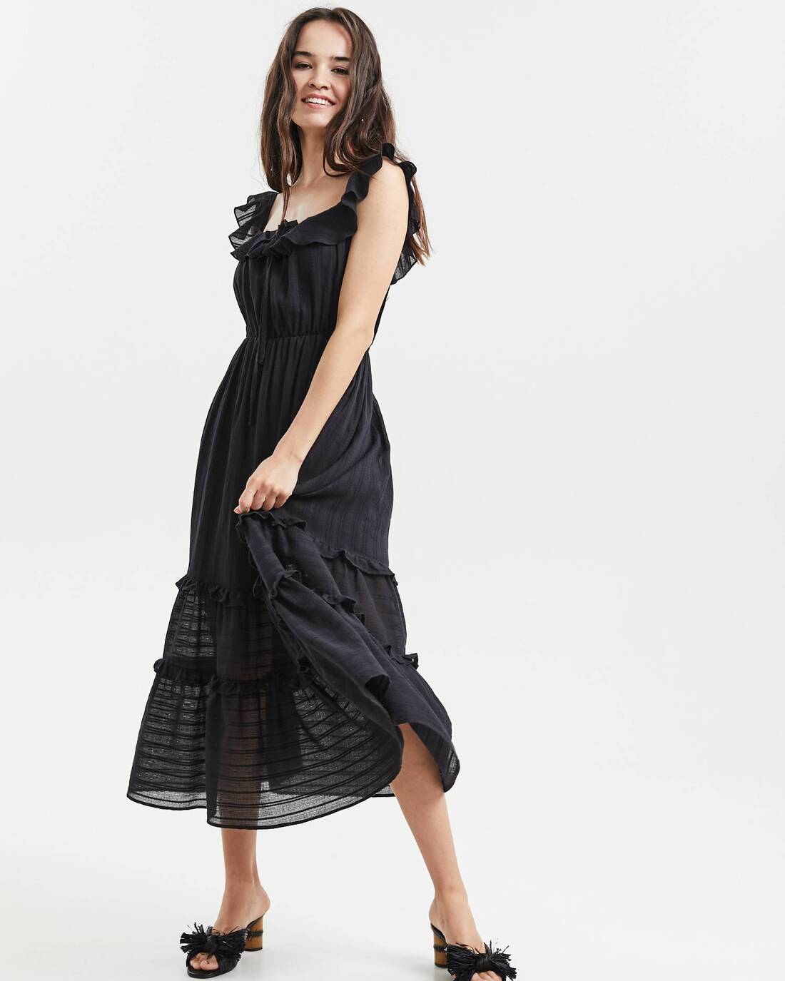 Cotton ruched dress