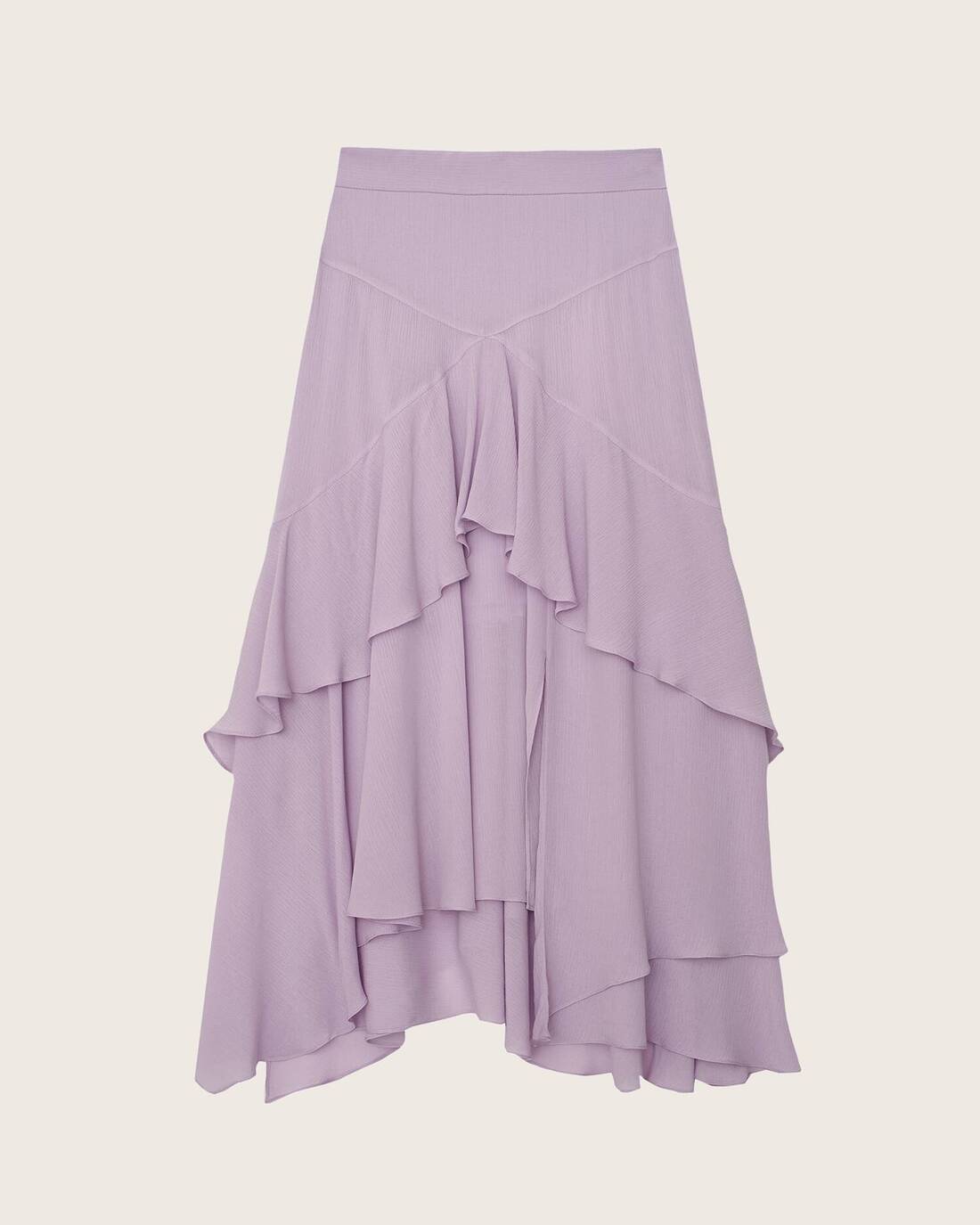 Midi skirt with flounces 