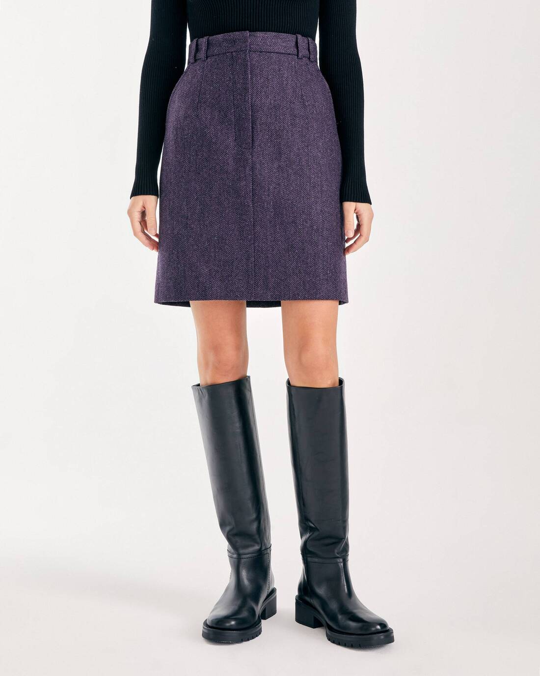 Mini wool skirt 