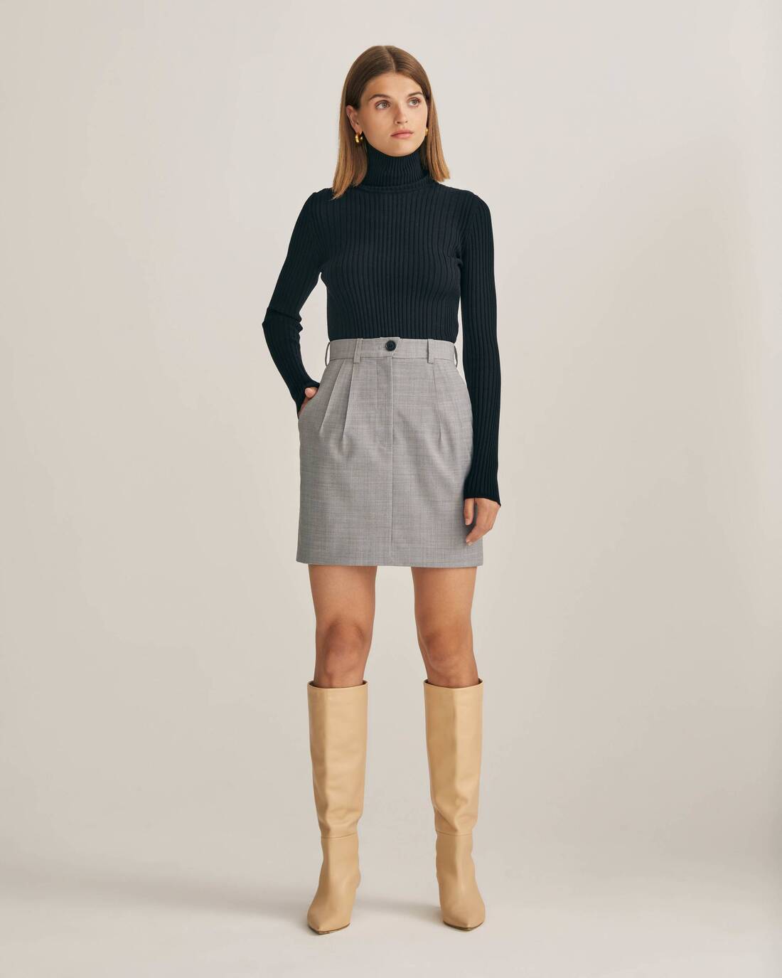 Ruched mini skirt 