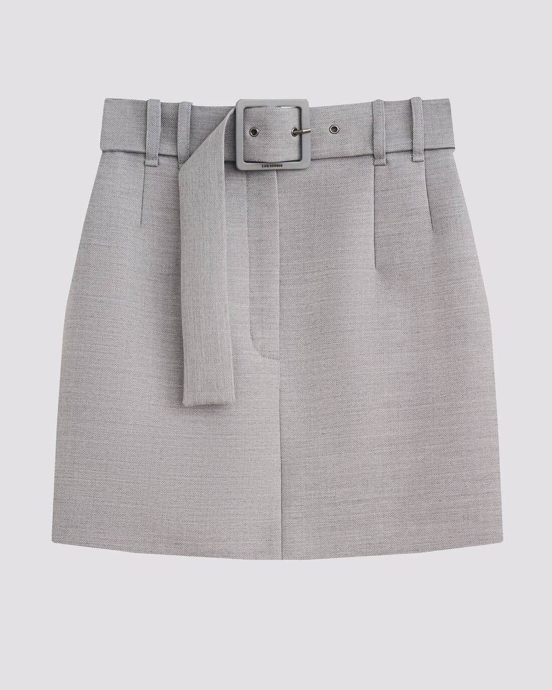 Mini skirt with a square buckle