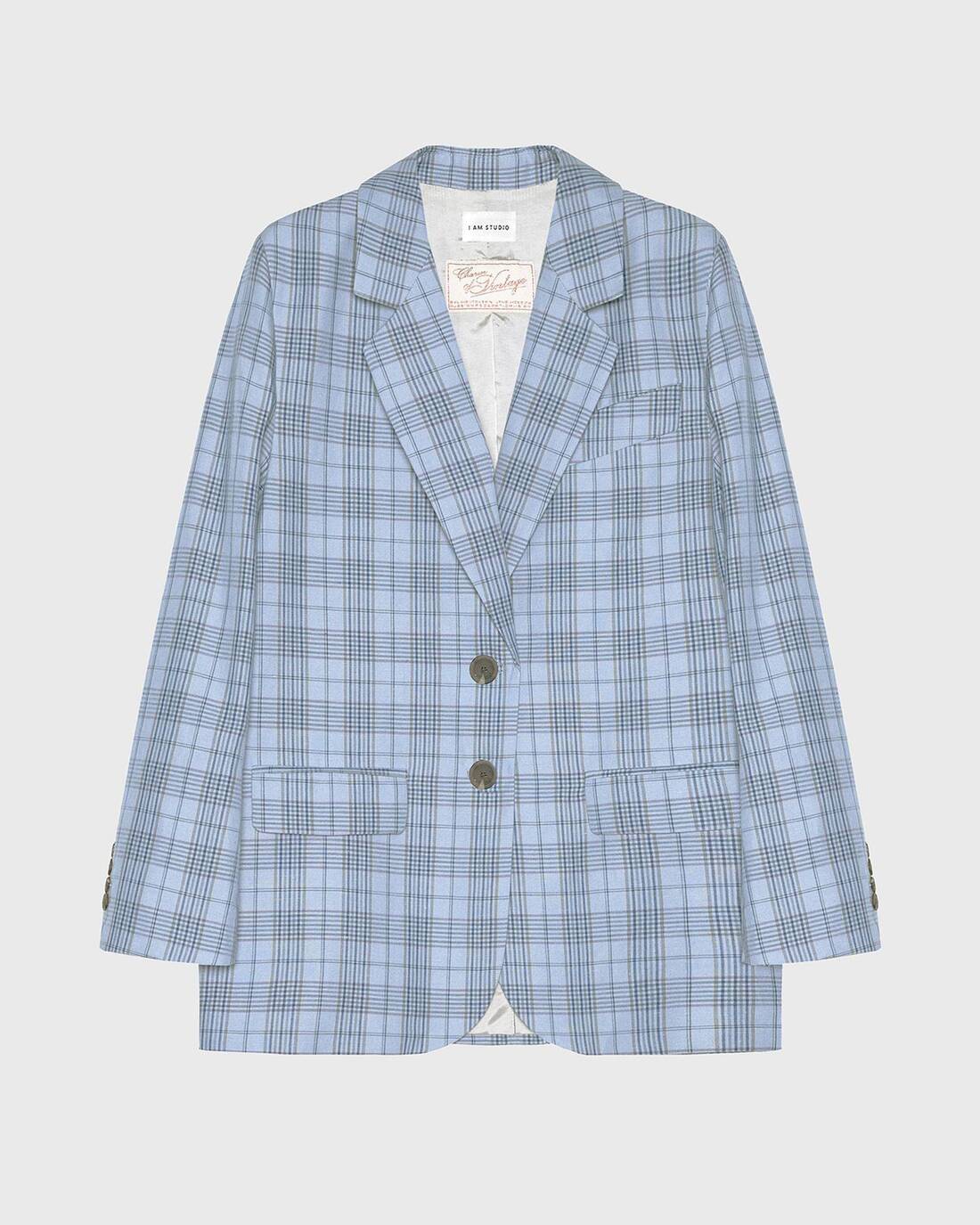 Single-breasted menswear checked jacket