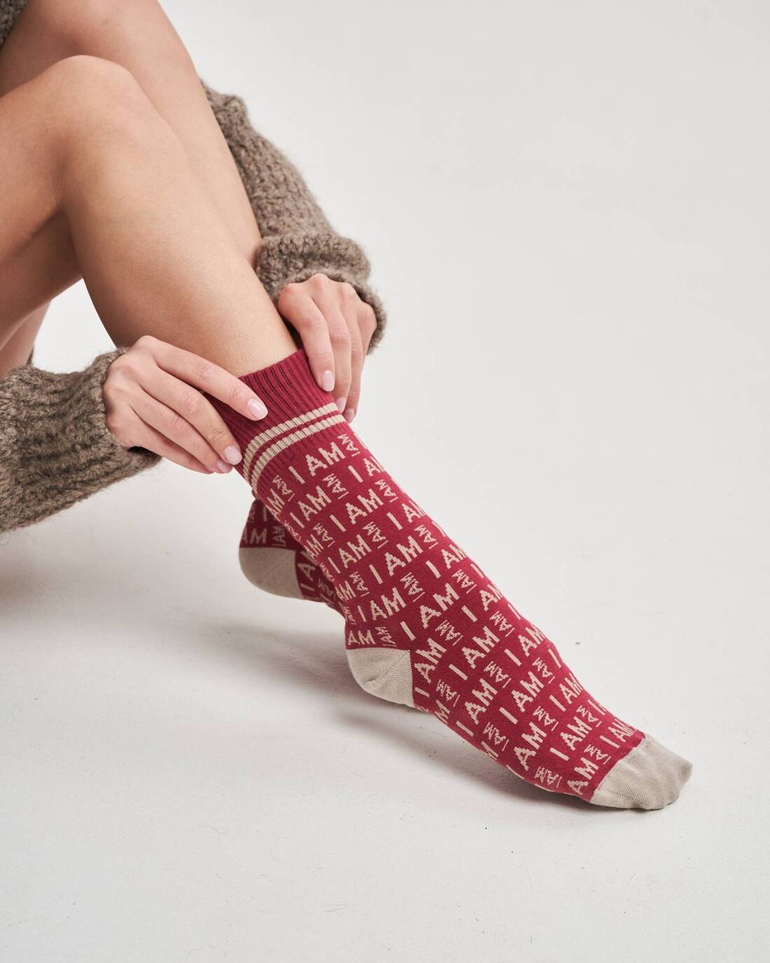 Jacquard knit socks
